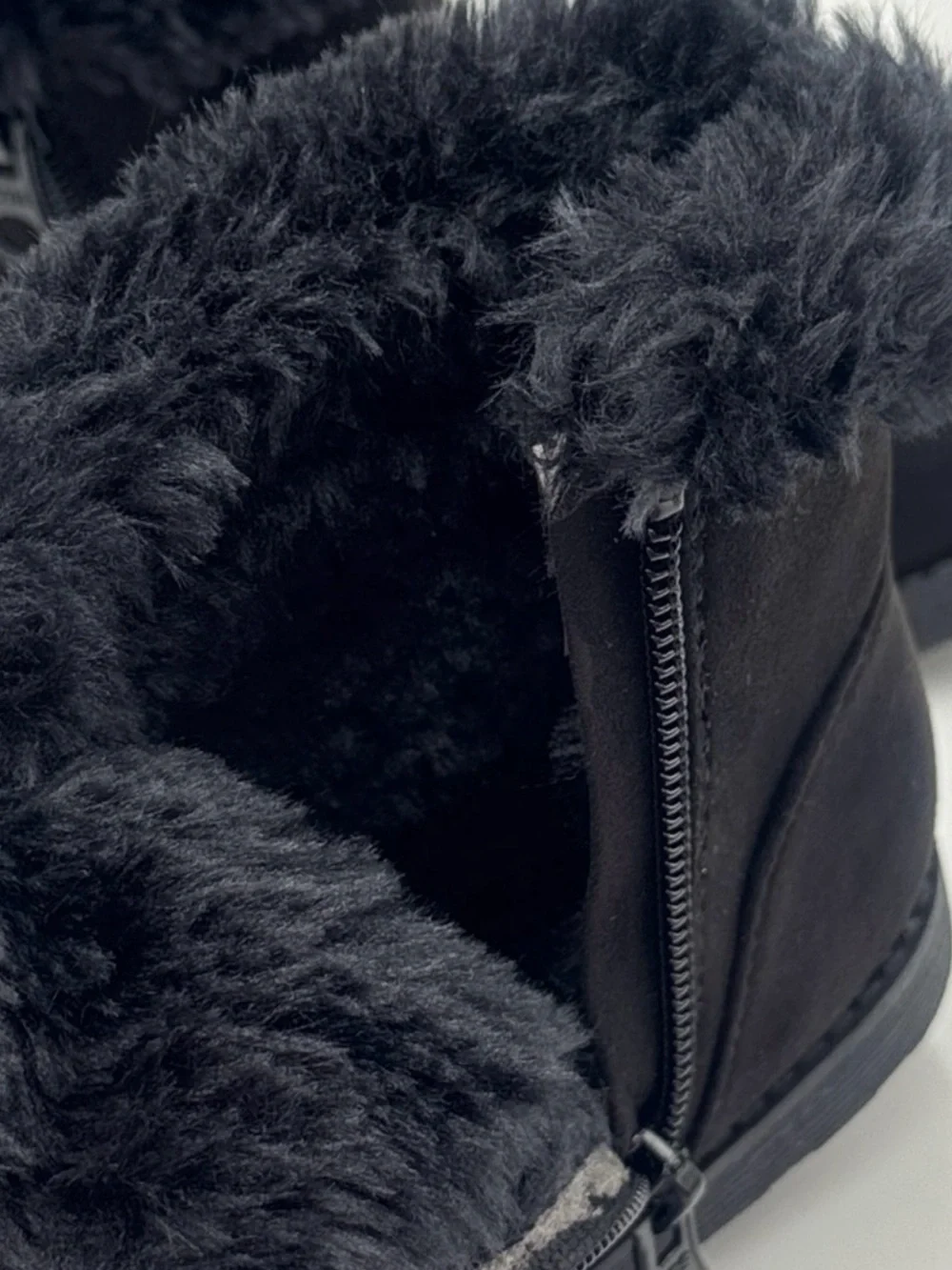 NWOT Kids Black Faux-Fur Ankle Winter Boots Size US10